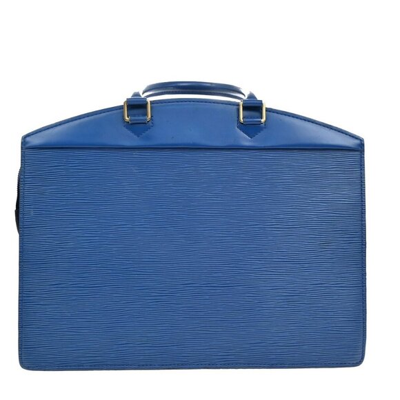 LOUIS VUITTON LV Logo Riviera Hand Bag Epi Leather Blue France - Picture 3 of 16